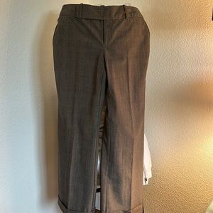 Banana Republic Jackson Fit Curvy business pants, brown tweed size 6